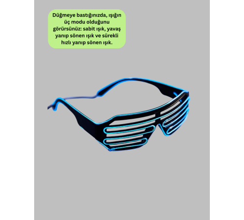 Gece Eğlenceleri İçin LED Işıklı Gözlük