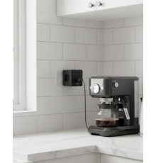 Akım ve Voltaj Korumalı Küp Priz 3 USB Destekli