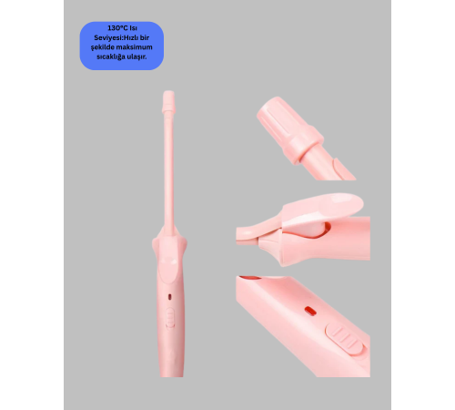 Profesyonel Saç Maşası 9mm Seramik Kaplama İnce Bukle Maşası