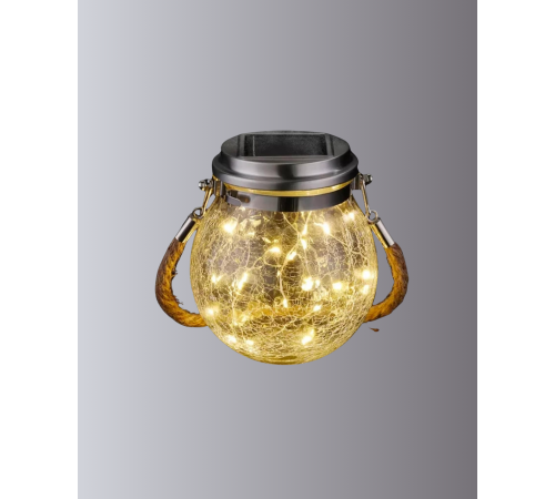 Güneş Enerjili Cam Sarkıt Bahçe Balkon Teras Aydınlatma 30 LED