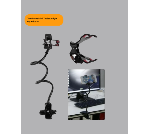 Güçlü Mandallı Akrobat Telefon Tutucu Masa Araç Uyumlu