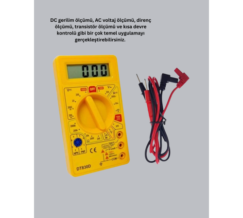 Çok Fonksiyonlu Dijital Multimetre Elektrik Test Cihazı