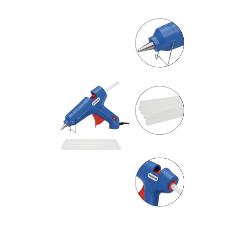 Ev ve Hobi İçin 60 W Silikon Tabancası 11 mm Uyumlu 5 Adet Hediye Silikon