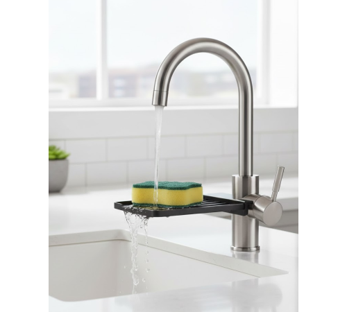 Musluğa Monte Süngerlik Damlama Özellikli Mutfak Organizatörü