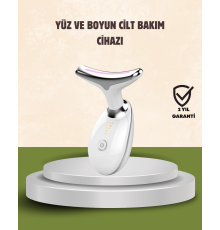 Cilt Yenileyici Şarjlı Güzellik Aleti – Pozitif/Negatif İyon, Titreşimli Masaj ve Kırmızı-Mavi-Yeşil Işıkla