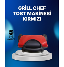 Tost Makinesi Kırmızı Döküm Plaka 6+ Dilim Çok Kapasiteli Izgara