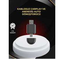 Kablosuz CarPlay ve Android Auto Dönüştürücü – USB-A & Type-C Girişli Akıllı Adaptör