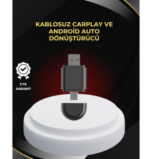 Kablosuz CarPlay ve Android Auto Dönüştürücü – USB-A & Type-C Girişli Akıllı Adaptör