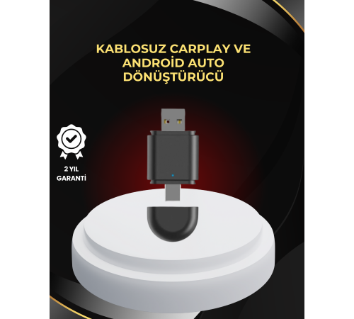 Kablosuz CarPlay ve Android Auto Dönüştürücü – USB-A & Type-C Girişli Akıllı Adaptör