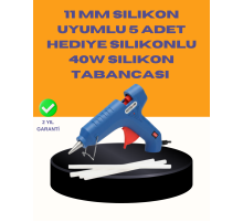 40W Sıcak Mum Silikon Tabancası 5 Silikon Hediyeli Hızlı Yapıştırma