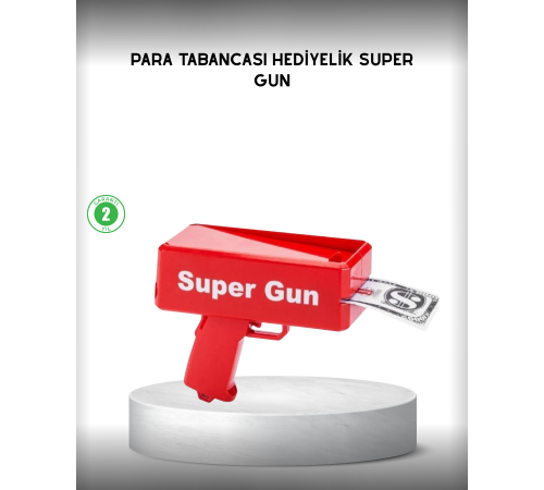 Para Dolar Saçma Para Atma Tabancası Otomatik Kırmızı Oyuncak