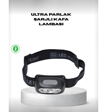 Gece Balıkçılığı İçin Ultra Parlak Şarjlı Kafa Lambası | 4 Işık Modu + USB Şarj