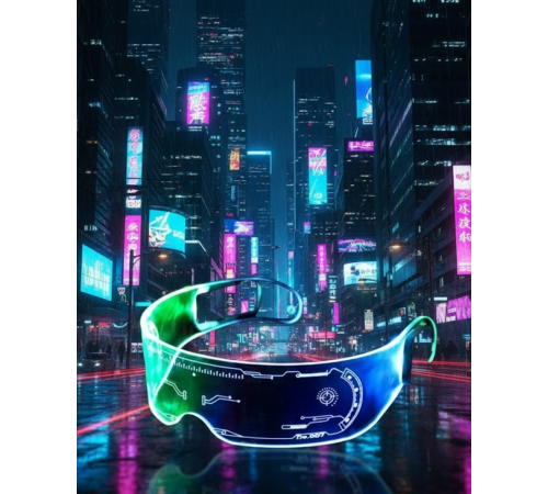 Aydınlatmalı LED Parti Gözlüğü Çok Renkli Modlu Cyberpunk Tasarım
