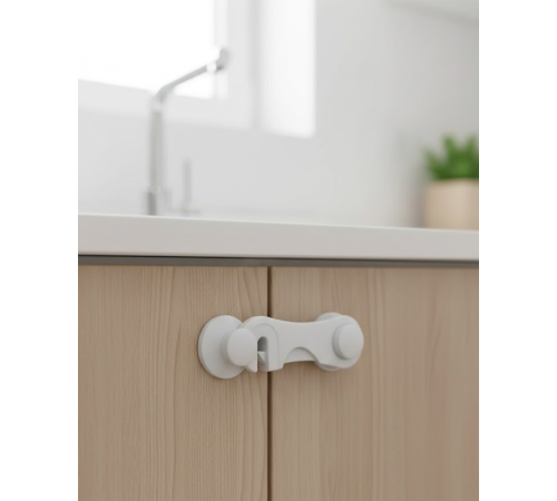 4 Adet Bebek Güvenlik Dolap Kilidi Çift Taraflı Bantlı Kolay Montajlı Emniyet Seti