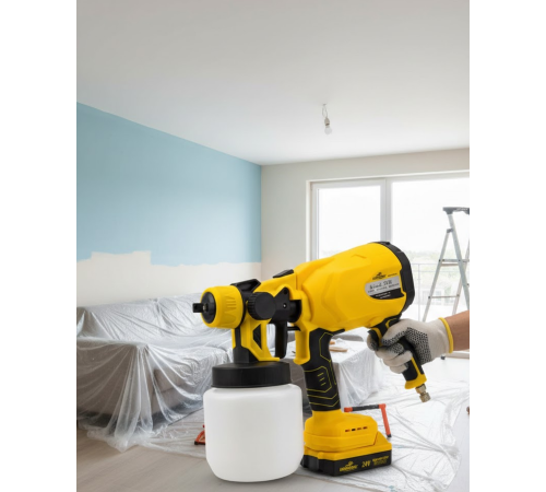 Profesyonel Akülü Püskürtme Tabanca Kablosuz Güçlü Boya Uygulama