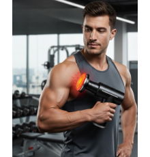 Sıcak Soğuk Terapili Masaj Tabancası Çift Fonksiyon 6 Başlıklı Şarjlı Derin Doku Cihazı