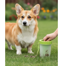 Silikon Kıllı Köpek Pati Temizleme Kabı Orta Büyük Irklar İçin Taşınabilir