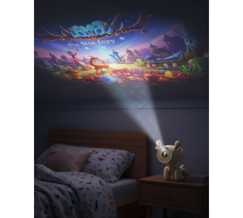 Geyik Tasarımlı Akıllı Projeksiyon 4K Destekli 500 ANSI Lümen