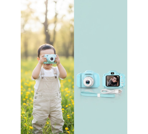 Mavi Mini HD Dijital Kamera Video ve Fotoğraf Çekimli Şarjlı Taşınabilir Kayıt Cihazı