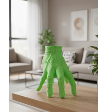 3D Yeşil El Dekoratif Heykel 27x22 cm Büyük Boy Modern Tasarım