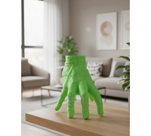 3D Yeşil El Dekoratif Heykel 27x22 cm Büyük Boy Modern Tasarım