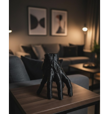 3D Siyah El Dekoratif Heykel 27x22 cm Büyük Boy Modern Tasarım