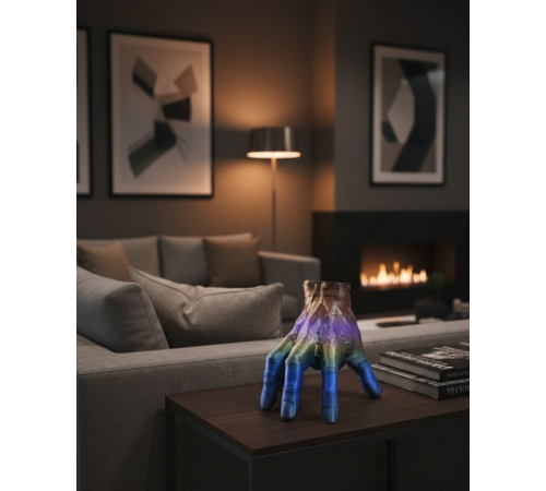 3D Rengarenk El Dekoratif Heykel 27x22 cm Büyük Boy Modern Tasarım