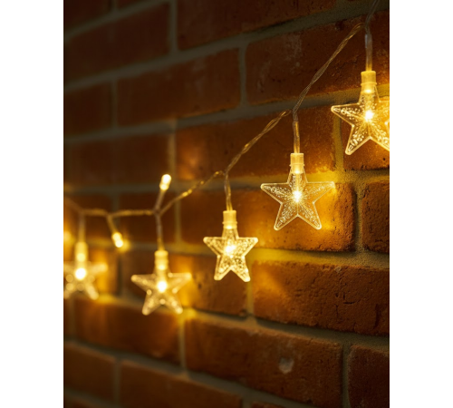 5 Metre Yıldız LED Işık Günışığı Beyaz İç Mekan Dekoratif Aydınlatma