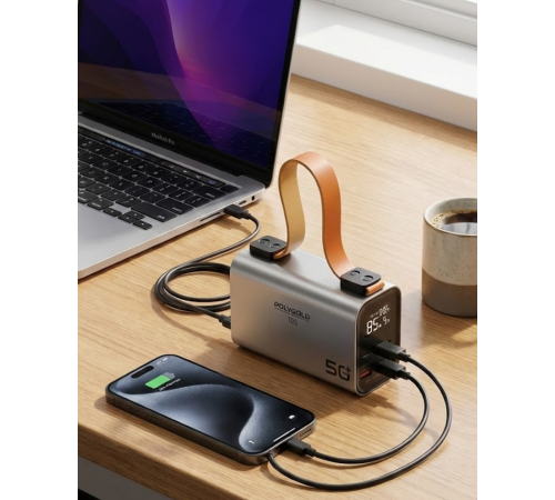 50000 mAh Powerbank Süper Hızlı Şarj LED Dijital Göstergeli Taşınabilir Şarj Cihazı