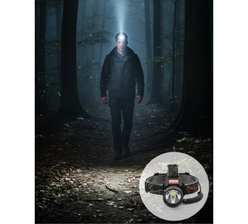 LED Sensörlü Şarjlı Kafa Feneri LCD Ekranlı 30W Güçlü Işık