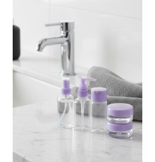 5 Parça Seyahat Banyo Seti 30 ml Şeffaf Taşınabilir Şişe Seti