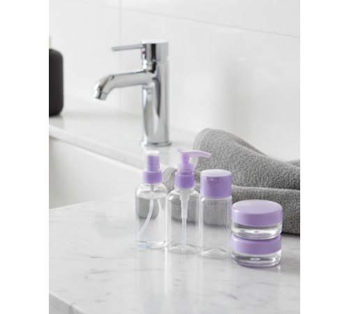 5 Parça Seyahat Banyo Seti 30 ml Şeffaf Taşınabilir Şişe Seti