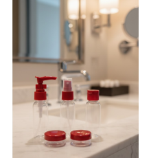 5’li Seyahat Boy Kozmetik Şişe Seti 30 ml Çantalı Organizer