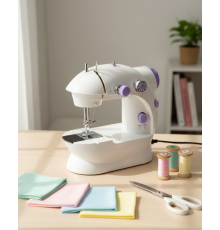 Mini Ev Tipi Dikiş Makinesi Pedallı Elektrikli Taşınabilir