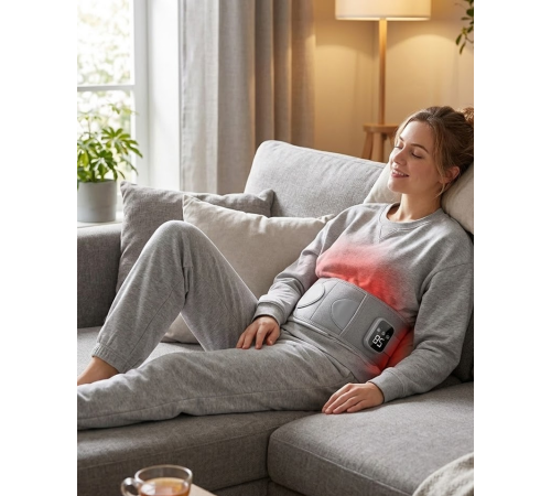 Isıtmalı Titreşimli Bel Masaj Kemeri 3 Kademeli Sıcaklık Ayarlı Kablosuz Tasarım