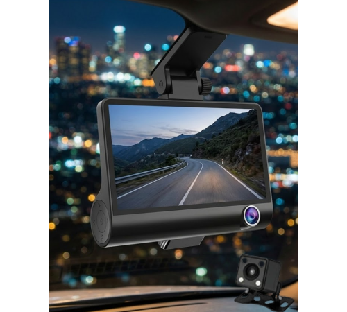 Çift Kameralı Araç İçi Kamera Full HD 1080P Gece Görüş ve Park Modlu