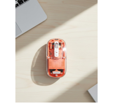 Bluetooth ve USB Destekli Kablosuz Şeffaf Mouse Sessiz Kullanım