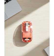 Bluetooth ve USB Destekli Kablosuz Şeffaf Mouse Sessiz Kullanım