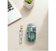 Bluetooth ve 2.4G USB Destekli Pilli Kablosuz Şeffaf Mouse
