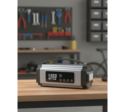 Yolda Kalmaya Son Dijital Ekranlı Akü Takviye ve Hava Kompresörü Çok Fonksiyonlu Acil Güç Ünitesi