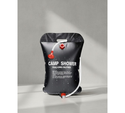 Solar Kamp Duşu 20 Litre Taşınabilir Şeffaf Su Seviyeli Dış Mekan Duş Sistemi