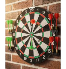 12 İnç Dart Tahtası 4 Adet Metal Uçlu Dart Oku Kolay Montajlı