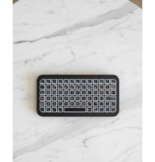 Siyah Kablosuz Mini RGB Işıklı Klavye Bluetooth 5.2 İnce Tasarım