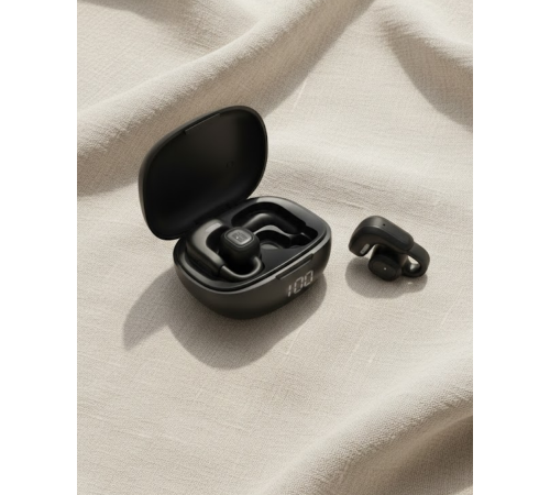 Açık Kulak Kablosuz Spor Kulaklık Dual Mikrofon ve LED Gösterge