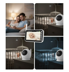 4.5 İnç Ekranlı Gece Görüşlü Bebek Kamerası ve Monitörü