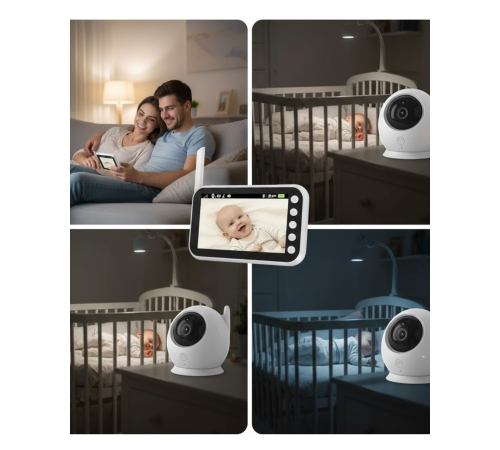 4.5 İnç Ekranlı Gece Görüşlü Bebek Kamerası ve Monitörü