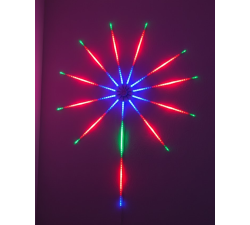 Akıllı RGB LED Havai Fişek Duvar Lambası Kumandalı ve Uygulama Kontrollü