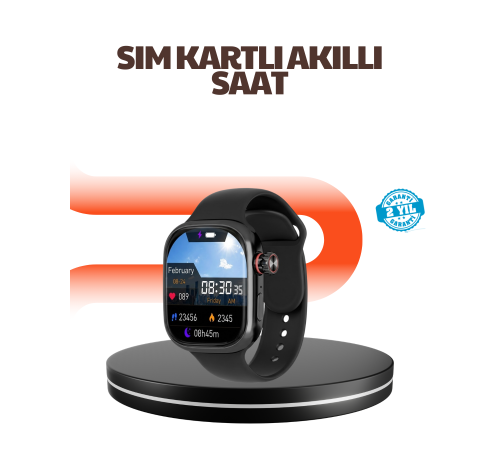 Telefon Bağımsız SIM Kartlı Akıllı Saat Nabız Ölçerli