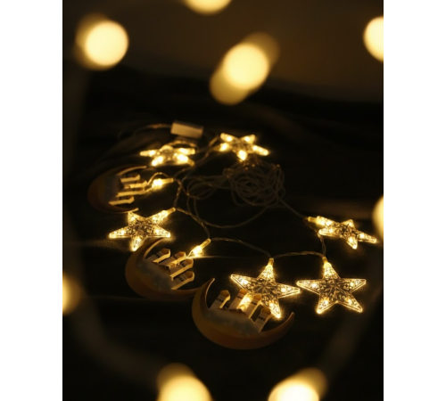 Ramazan Hilal ve Yıldız LED Işık 3 Metre Enerji Tasarruflu A++