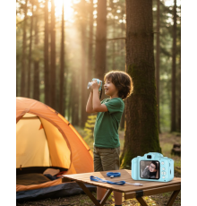 Mavi Şarjlı Mini HD Kamera Video Fotoğraf Çekimli USB Bağlantılı Dijital Cihaz